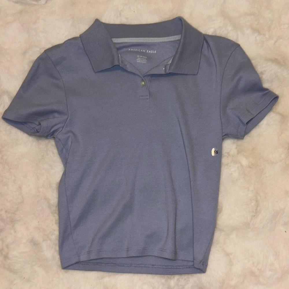 American Eagle Blue Tshirt, with collar